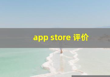 app store 评价